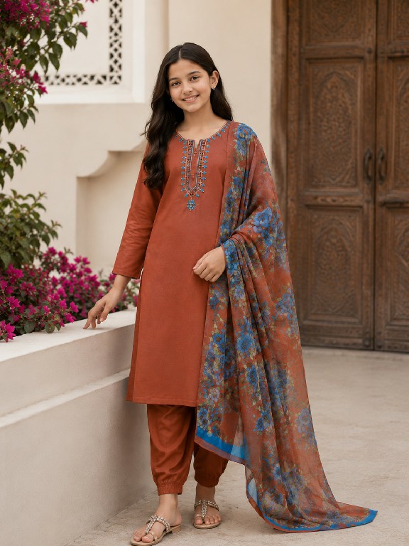 TEXTILEDEAL PRESENT READYMADE ROMAN ETHNIC WEAR 3 PCS COMBO SET SUITS FOR KIDS ONLINE