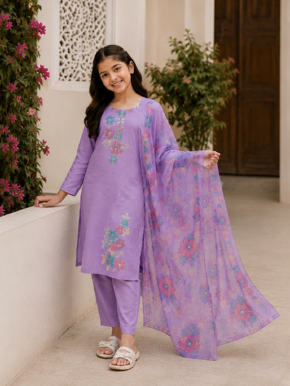 TEXTILEDEAL PRESENT READYMADE ROMAN ETHNIC WEAR 3 PCS COMBO SET SUITS FOR KIDS ONLINE