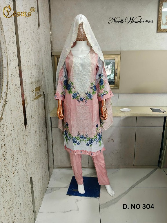 COSMOS NEEDLE WONDER VOL 3 WHOLESALE READYMADE PAKISTANI ELEGANT 3 PCS SUITS EXPORTER