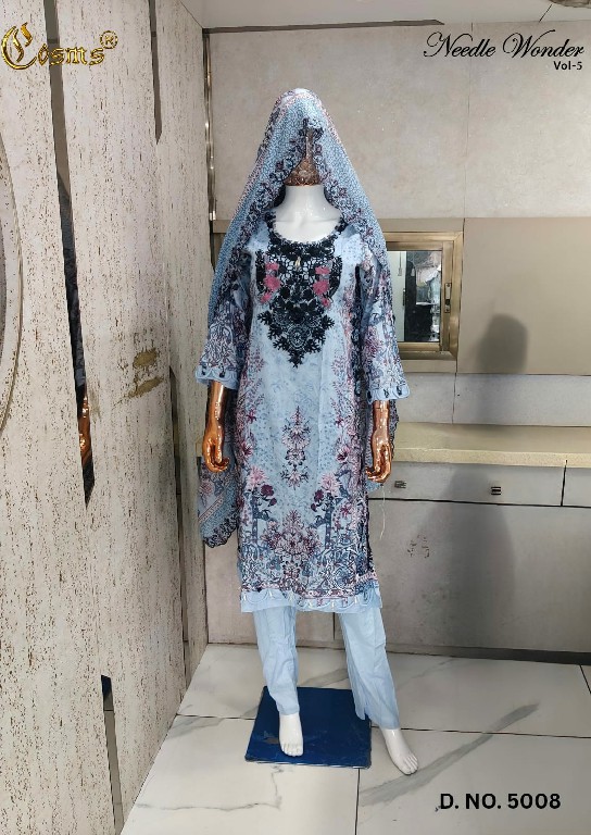 COSMOS NEEDLE WONDER VOL 5 WHOLESALE READYMADE PAKISTANI GORGEOUS LOOK 3 PCS SUITS SUPPLIER