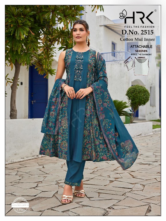 HRK D.NO 2515 WHOLESALE READYMADE SOFT MODAL ANARKALI STYLE 3 PCS COMBO SET SUITS EXPORTER
