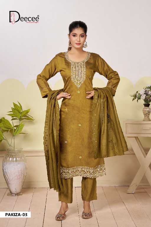 DEE CEE PAKIZA WHOLESALE READYMADE VARTICAN CLASSIC ETHNIC STYLE 3 PCS SUITS EXPORTER