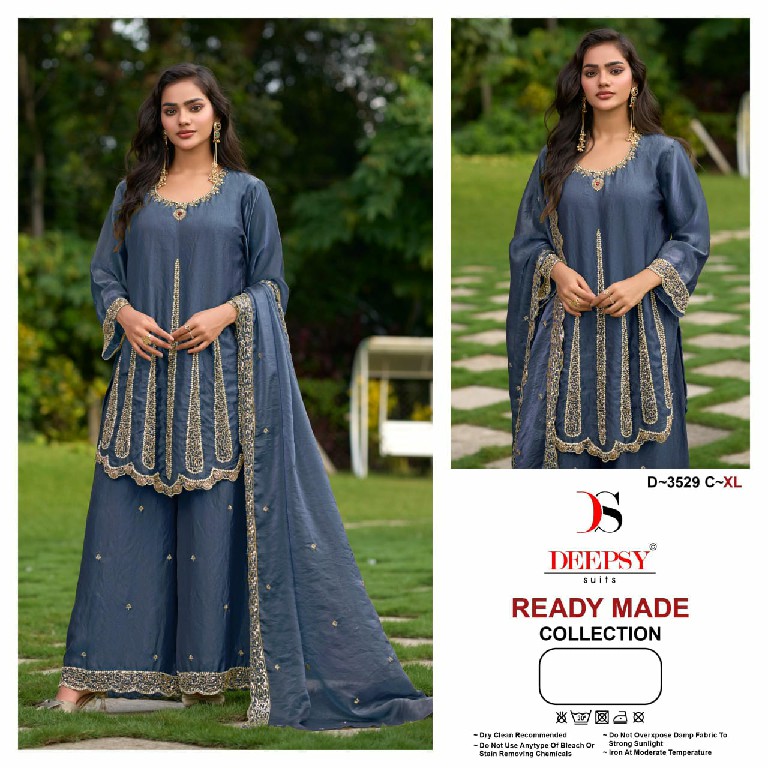 DEEPSY D.NO 3529 WHOLESALE READYMADE ANCY MOSS UNIQUE PAKISTANI 3 PCS SUITS EXPORTER