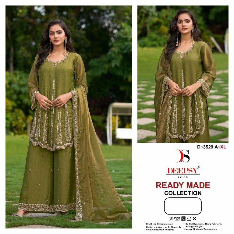 DEEPSY D.NO 3529 WHOLESALE READYMADE ANCY MOSS UNIQUE PAKISTANI 3 PCS SUITS EXPORTER