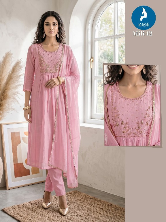 KAYA MILI WHOLESALE READYMADE MULL CHANDERI BIG SIZE GORGEOUS LOOK 3 PCS COMBO SET SUITS SUPPLIER