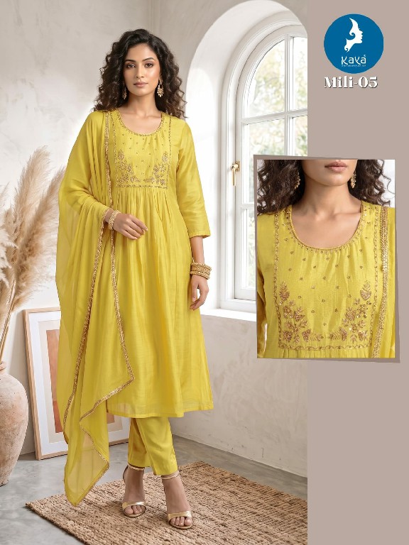 KAYA MILI WHOLESALE READYMADE MULL CHANDERI BIG SIZE GORGEOUS LOOK 3 PCS COMBO SET SUITS SUPPLIER