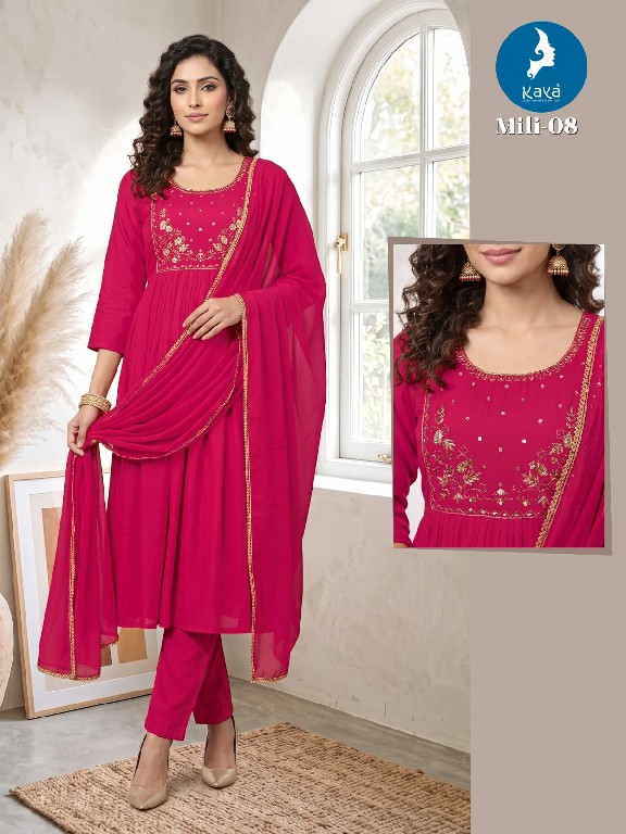 KAYA MILI WHOLESALE READYMADE MULL CHANDERI BIG SIZE GORGEOUS LOOK 3 PCS COMBO SET SUITS SUPPLIER