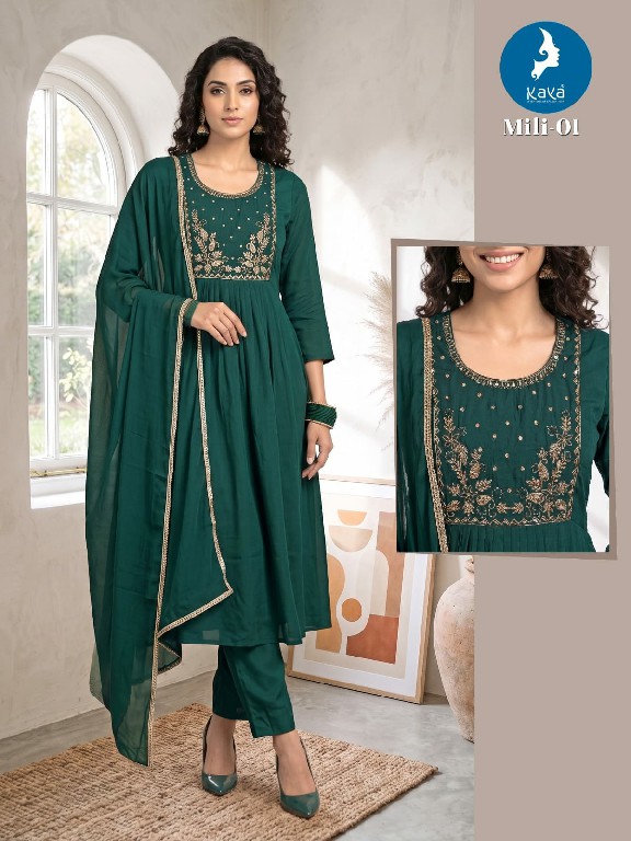 KAYA MILI WHOLESALE READYMADE MULL CHANDERI BIG SIZE GORGEOUS LOOK 3 PCS COMBO SET SUITS SUPPLIER