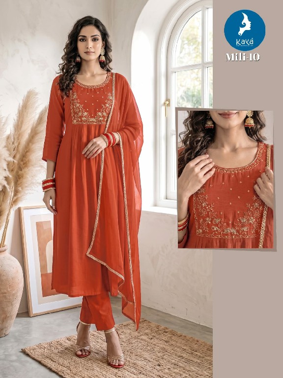 KAYA MILI WHOLESALE READYMADE MULL CHANDERI BIG SIZE GORGEOUS LOOK 3 PCS COMBO SET SUITS SUPPLIER