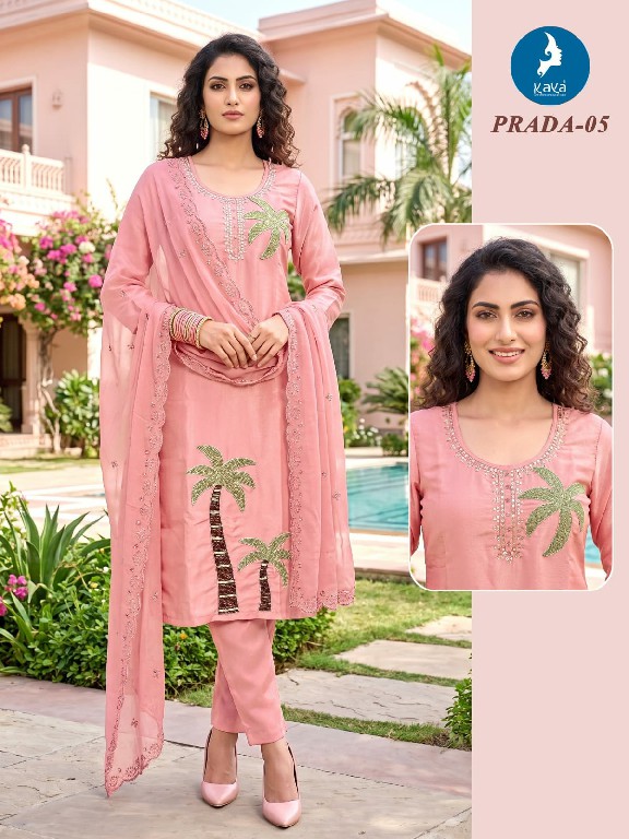 KAYA PRADA WHOLESALE READYMADE ROMAN GLASS BIG SIZE CLASSY LOOK 3 PCS COMBO SET SUITS FOR EXPORT