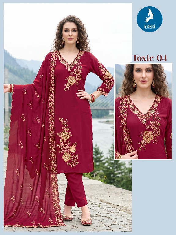 KAYA TOXIC WHOLESALE READYMADE MULL CHANDERI BIG SIZE PRETTY LOOK 3 PCS COMBO SET SUITS SUPPLIER