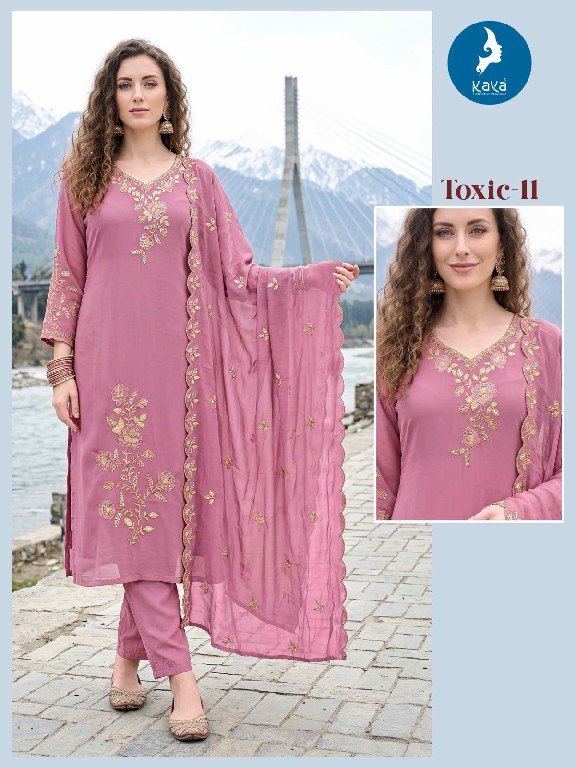 KAYA TOXIC WHOLESALE READYMADE MULL CHANDERI BIG SIZE PRETTY LOOK 3 PCS COMBO SET SUITS SUPPLIER