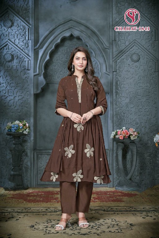 SWEETY FASHION CHAHAT WHOLESALE READYMADE FANCY MUL CHANDERI KALI DESIGN 3 PCS COMBO SET SUITS EXPORTER