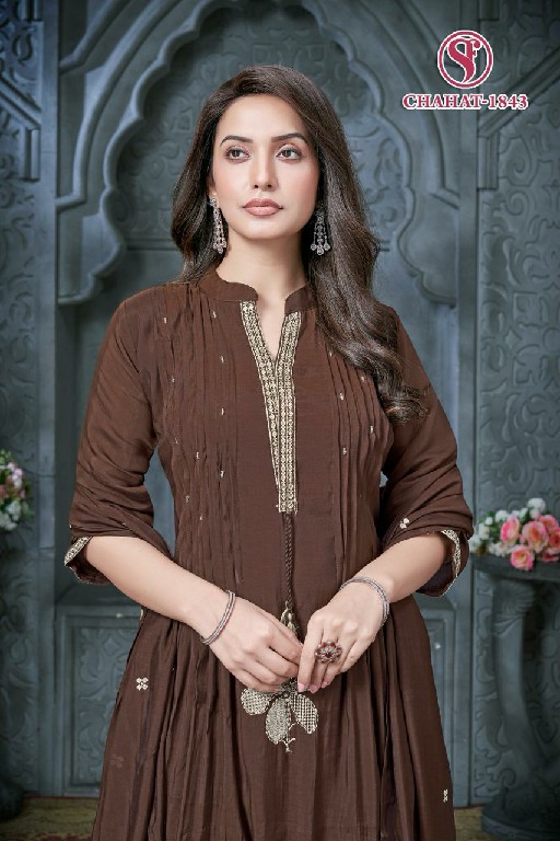 SWEETY FASHION CHAHAT WHOLESALE READYMADE FANCY MUL CHANDERI KALI DESIGN 3 PCS COMBO SET SUITS EXPORTER