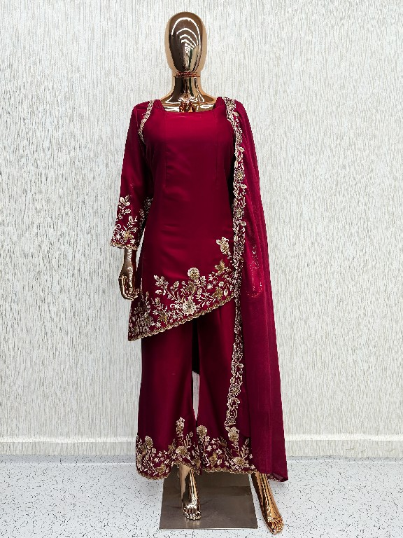 LAXURIA TRENDZ D.NO 1655 WHOLESALE READYMADE IMPORTED SATIN UNIQUE DESIGNER 3 PCS SUITS EXPORTER