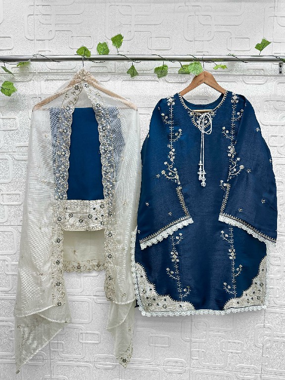 NAIMAT FASHION D.NO NFS-1211 WHOLESALE READYMADE ROMAN GLASS BEAUTIFUL DESIGNER 3 PCS COMBO SET SUITS ONLINE