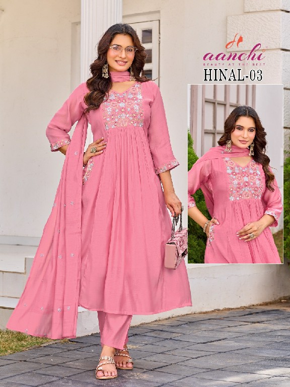 AANCHI HINAL WHOLESALE READYMADE MUL CHANDERI LATEST FASHION 3 PCS COMBO SET SUITS SUPPLIER