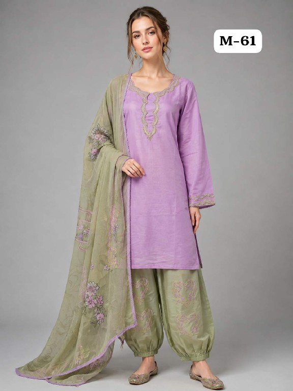 TEXTILEDEAL D.NO M-61 WHOLESALE READYMADE VISCOSE MAL BEAUTIFUL 3 PCS COMBO SET SUITS EXPORTER