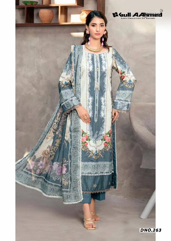 GULL AAHMED LAWN COLLECTION VOL 34 WHOLESALE PURE CAMBRIC PAKISTANI FULL STITCHED 3 PCS SUITS EXPORTER