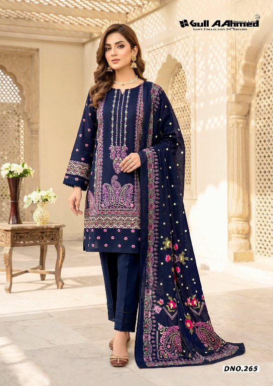GULL AAHMED LAWN COLLECTION VOL 34 WHOLESALE PURE CAMBRIC PAKISTANI FULL STITCHED 3 PCS SUITS EXPORTER