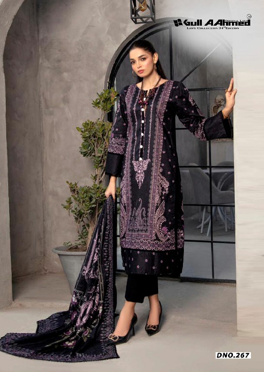 GULL AAHMED LAWN COLLECTION VOL 34 WHOLESALE PURE CAMBRIC PAKISTANI FULL STITCHED 3 PCS SUITS EXPORTER
