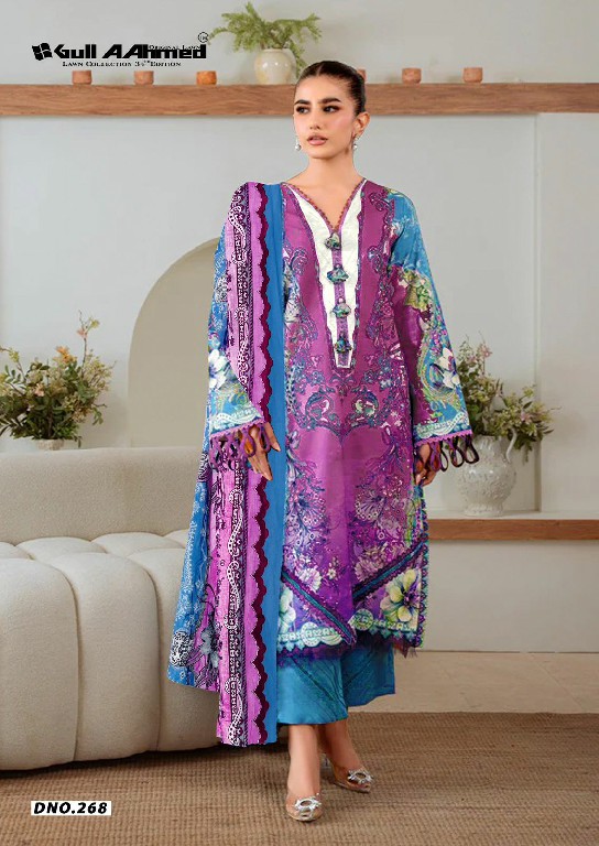 GULL AAHMED LAWN COLLECTION VOL 34 WHOLESALE PURE CAMBRIC PAKISTANI FULL STITCHED 3 PCS SUITS EXPORTER