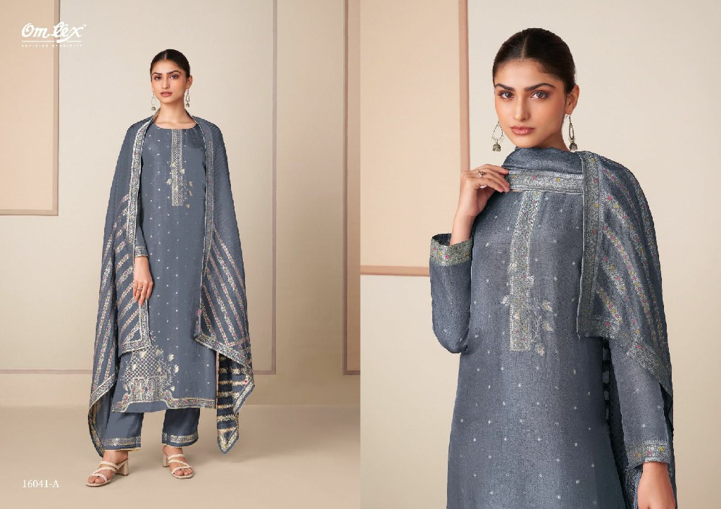 OMTEX GANDHALIKA WHOLESALE SILK JACQUARD FESTIVE LOOK UNSTITCH SALWAR SUITS SUPPLIER