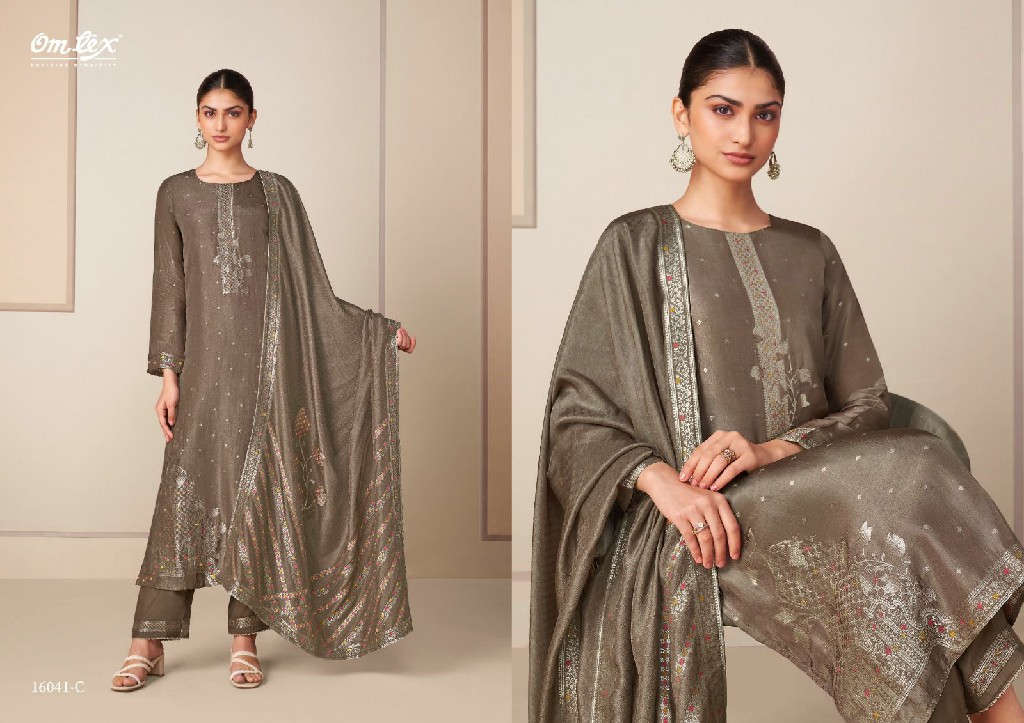 OMTEX GANDHALIKA WHOLESALE SILK JACQUARD FESTIVE LOOK UNSTITCH SALWAR SUITS SUPPLIER