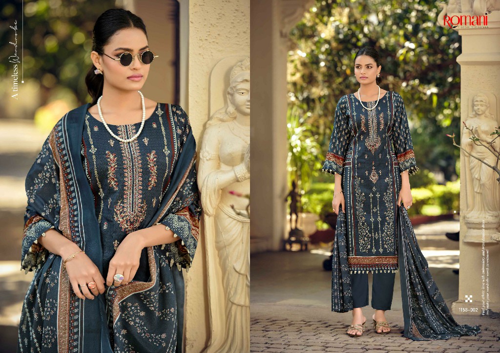 ROMANI BIN KAREEM VOL 6 WHOLESALE SOFT COTTON EXCLUSIVE WORK UNSTITCH SALWAR SUITS EXPORTER