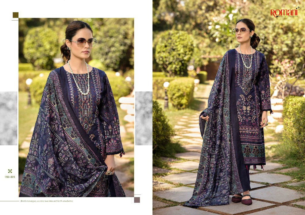 ROMANI BIN KAREEM VOL 6 WHOLESALE SOFT COTTON EXCLUSIVE WORK UNSTITCH SALWAR SUITS EXPORTER