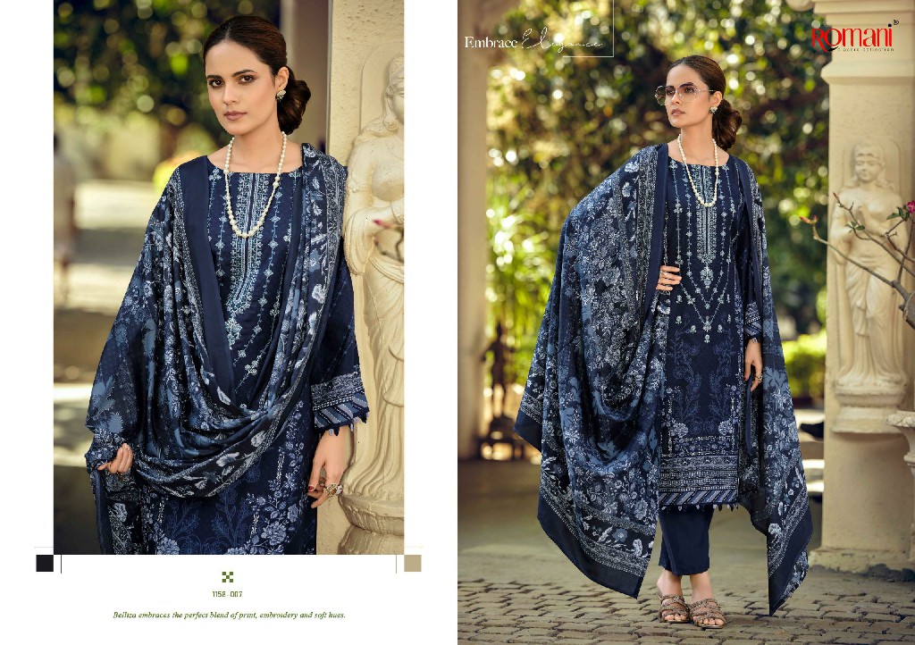 ROMANI BIN KAREEM VOL 6 WHOLESALE SOFT COTTON EXCLUSIVE WORK UNSTITCH SALWAR SUITS EXPORTER