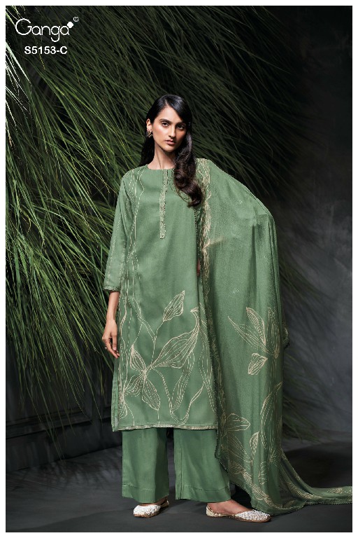 GANGA NIVYA S5153 WHOLESALE PREMIUM COTTON CLASSIC UNSTITCH SALWAR SUITS SUPPLIER