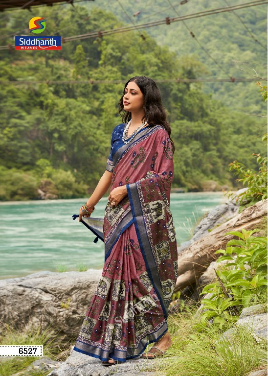 SIDDHANTH WEAVES KACCHI MIRROR WHOLESALE SOFT TUSSER SILK MIRROR WORK AMAZING SAREES FOR WOMEN SUPPLIER