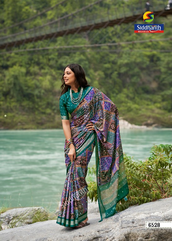 SIDDHANTH WEAVES KACCHI MIRROR WHOLESALE SOFT TUSSER SILK MIRROR WORK AMAZING SAREES FOR WOMEN SUPPLIER