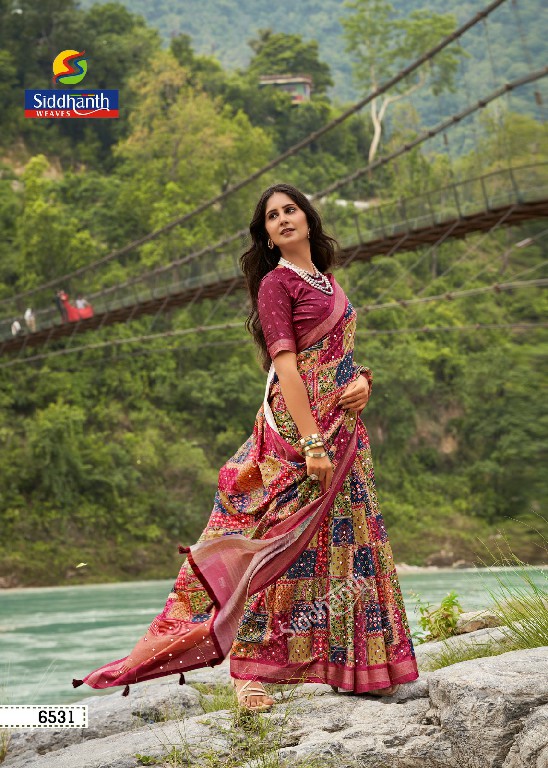 SIDDHANTH WEAVES KACCHI MIRROR WHOLESALE SOFT TUSSER SILK MIRROR WORK AMAZING SAREES FOR WOMEN SUPPLIER