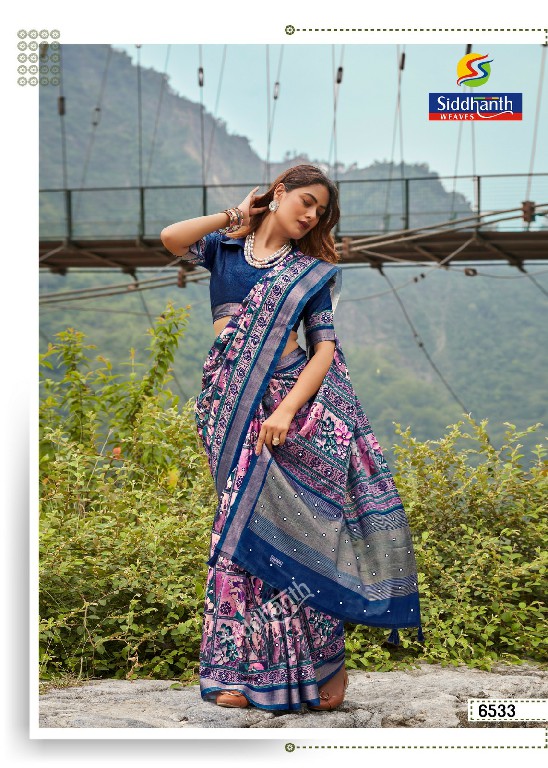 SIDDHANTH WEAVES KACCHI MIRROR WHOLESALE SOFT TUSSER SILK MIRROR WORK AMAZING SAREES FOR WOMEN SUPPLIER