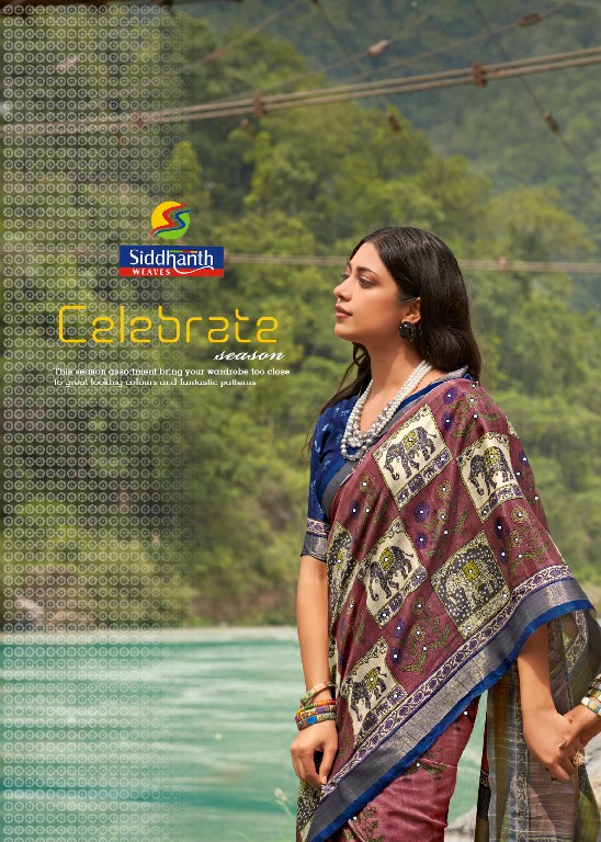 SIDDHANTH WEAVES KACCHI MIRROR WHOLESALE SOFT TUSSER SILK MIRROR WORK AMAZING SAREES FOR WOMEN SUPPLIER