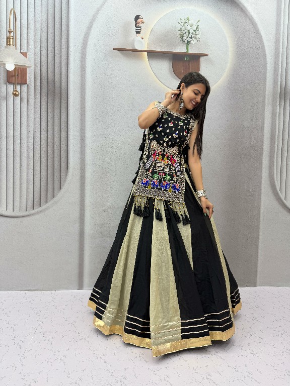 PRISHA CREATION D.NO PC-579A WHOLESALE READYMADE VICHITRA SILK FESTIVE SPECIAL LEHENGA CHOLI FOR EXPORT