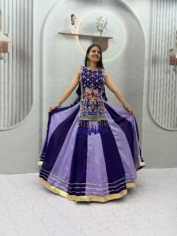 PRISHA CREATION D.NO PC-579A WHOLESALE READYMADE VICHITRA SILK FESTIVE SPECIAL LEHENGA CHOLI FOR EXPORT