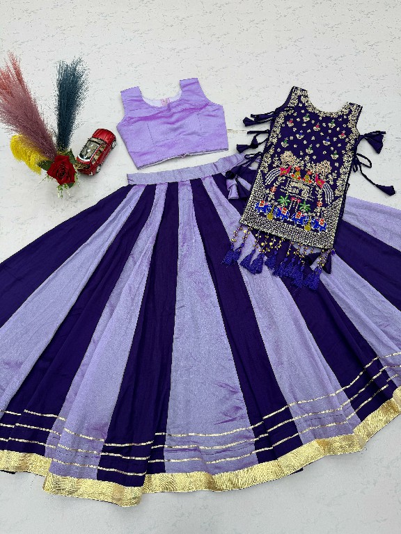 PRISHA CREATION D.NO PC-579A WHOLESALE READYMADE VICHITRA SILK FESTIVE SPECIAL LEHENGA CHOLI FOR EXPORT