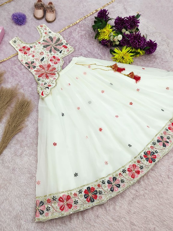 TEXTILEDEAL LAUNCH READYMADE GEORGETTE BEAUTIFUL FANCY FLORAL LEHENGA CHOLI FOR KIDS ONLINE