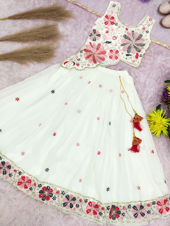TEXTILEDEAL LAUNCH READYMADE GEORGETTE BEAUTIFUL FANCY FLORAL LEHENGA CHOLI FOR KIDS ONLINE
