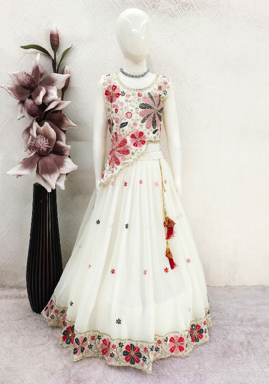 TEXTILEDEAL LAUNCH READYMADE GEORGETTE BEAUTIFUL FANCY FLORAL LEHENGA CHOLI FOR KIDS ONLINE