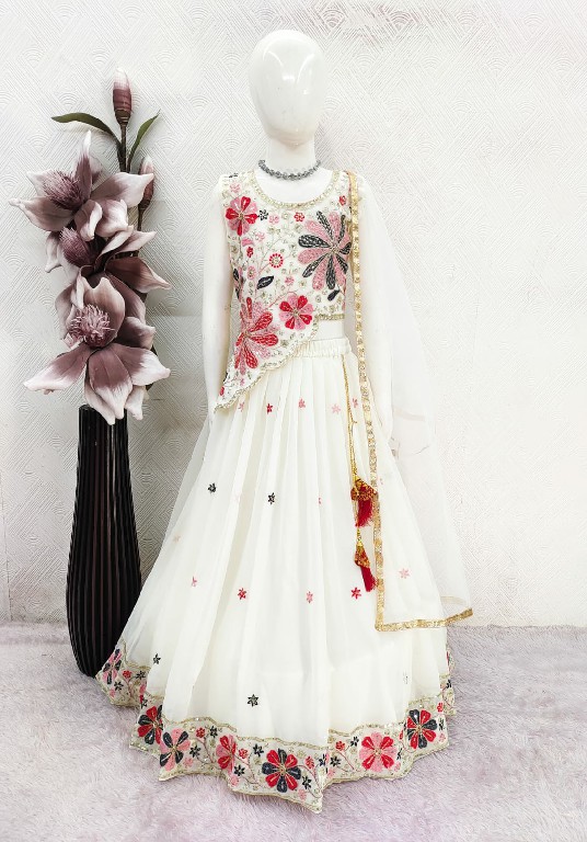 TEXTILEDEAL LAUNCH READYMADE GEORGETTE BEAUTIFUL FANCY FLORAL LEHENGA CHOLI FOR KIDS ONLINE