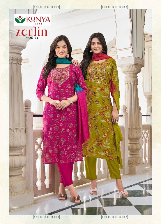 KANYA KART ZERLIN VOL 2 WHOLESALE READYMADE BERLIN FANCY 3 PCS SUITS ONLINE
