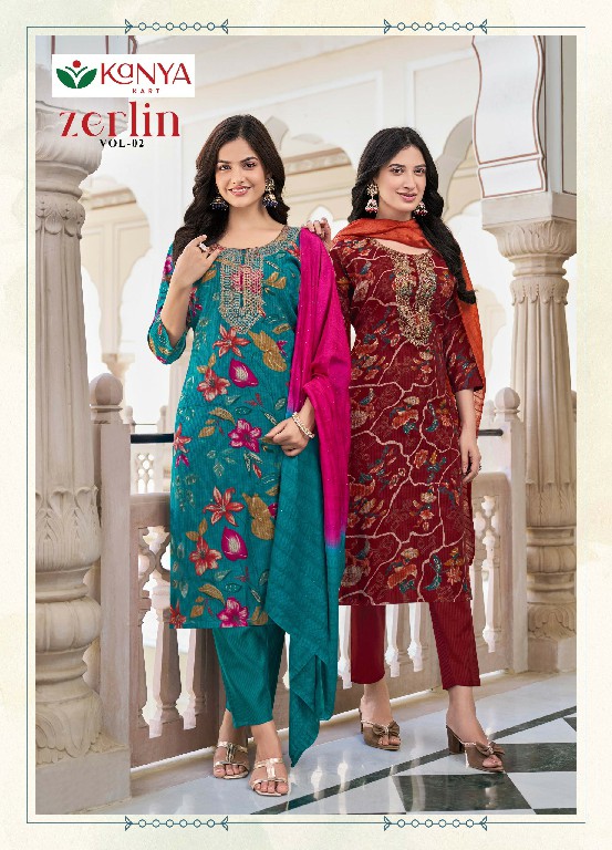 KANYA KART ZERLIN VOL 2 WHOLESALE READYMADE BERLIN FANCY 3 PCS SUITS ONLINE