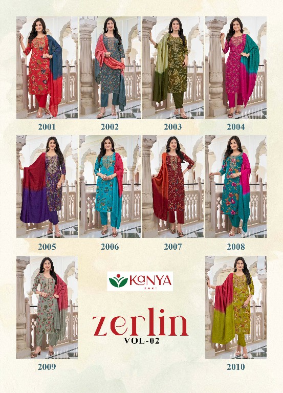 KANYA KART ZERLIN VOL 2 WHOLESALE READYMADE BERLIN FANCY 3 PCS SUITS ONLINE