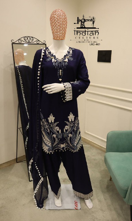 INDIAN CULTURE D.NO LRC-401 WHOLESALE READYMADE COTTON RAYON UNIQUE DESIGN 3 PCS SUITS EXPORTER