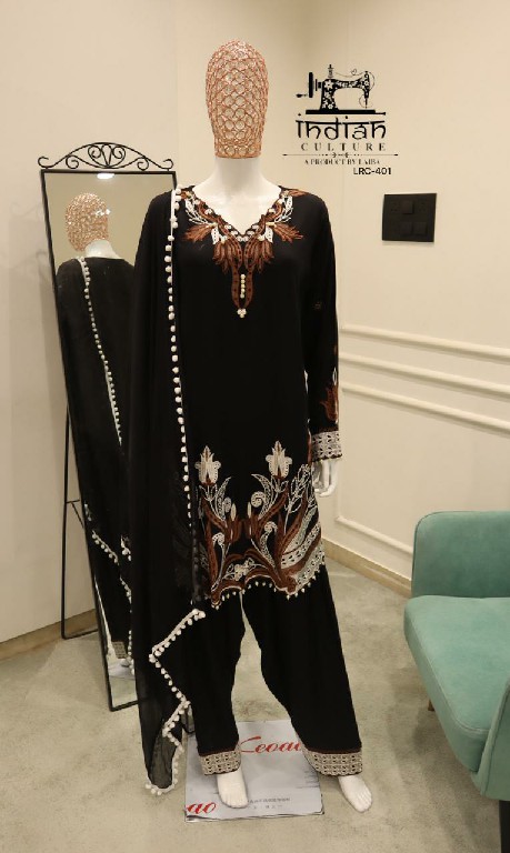 INDIAN CULTURE D.NO LRC-401 WHOLESALE READYMADE COTTON RAYON UNIQUE DESIGN 3 PCS SUITS EXPORTER