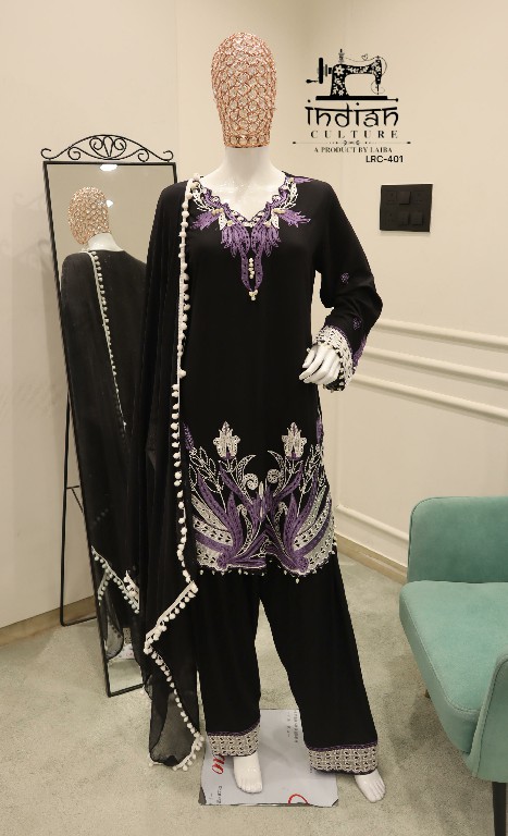 INDIAN CULTURE D.NO LRC-401 WHOLESALE READYMADE COTTON RAYON UNIQUE DESIGN 3 PCS SUITS EXPORTER